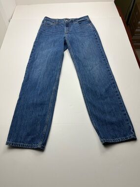 Levi’s Low Pro Straight Womens Size 26 Blue Denim Jeans Pockets Stretch *FLAW
